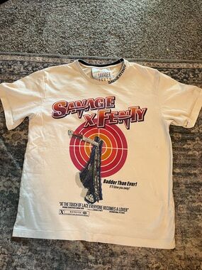 Savage X Fenty Graphic Logo Beige T-Shirt